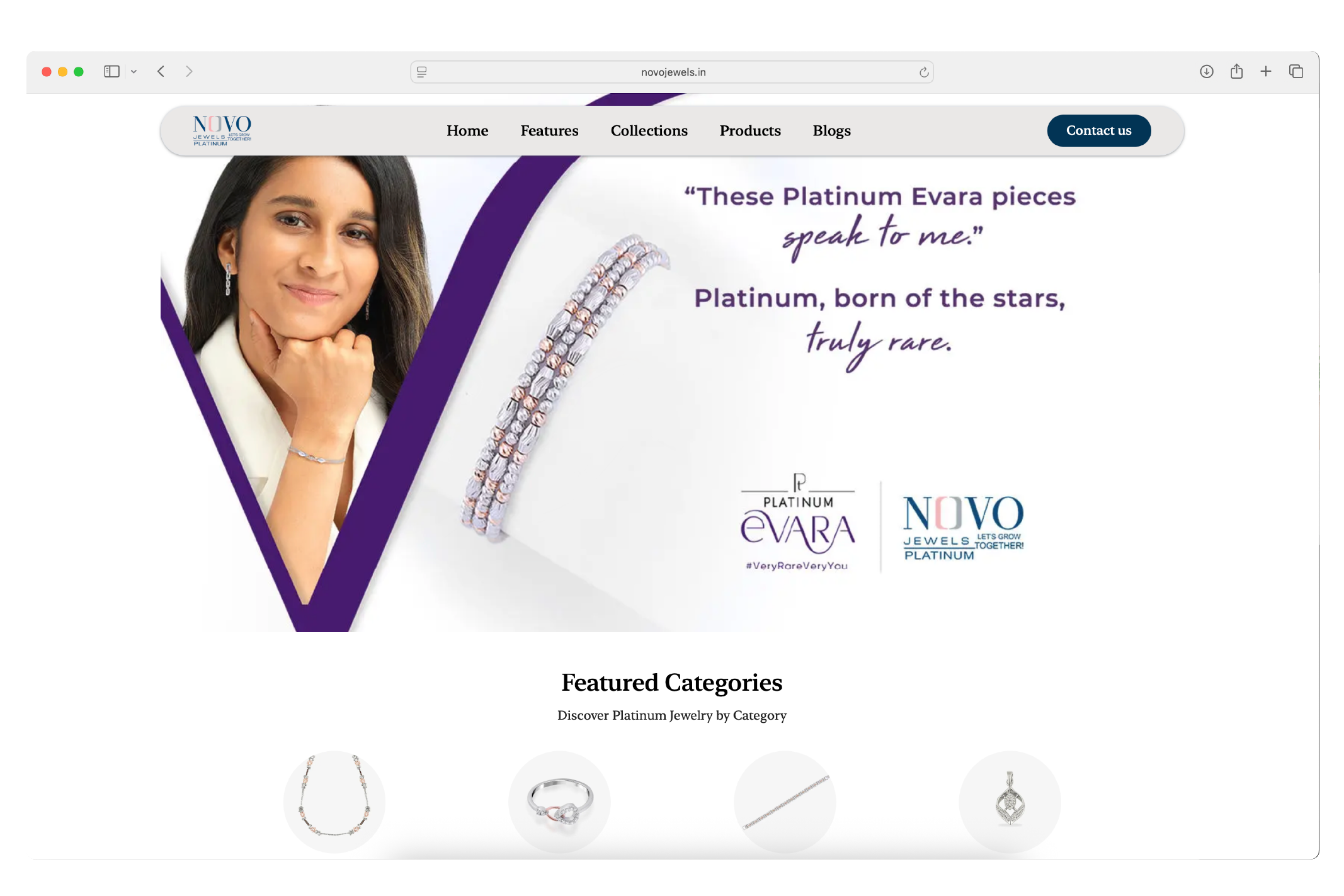 Nova Jewels website design project